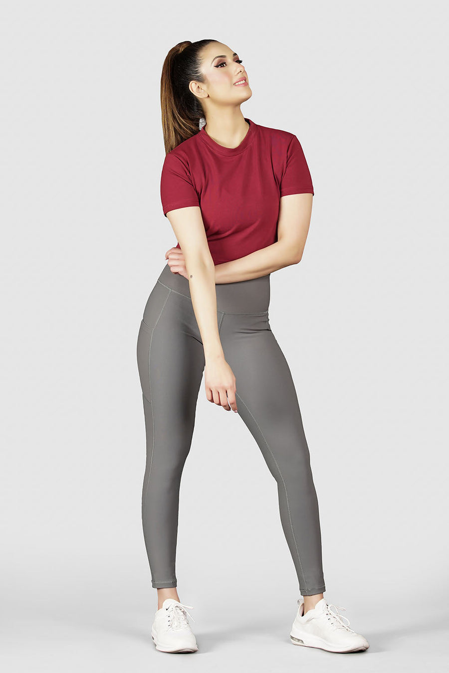 Sculpt Leggings - Brushed - Gym|Yoga|Barre (GRY) - Alpha Kleid