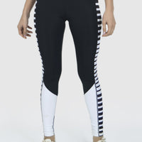 Stripe Panel Leggings in Sculpt Compression - Alpha Kleid