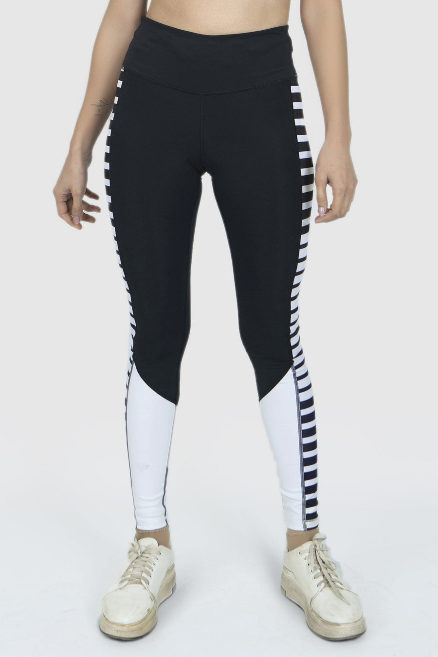 Stripe Panel Leggings in Sculpt Compression - Alpha Kleid