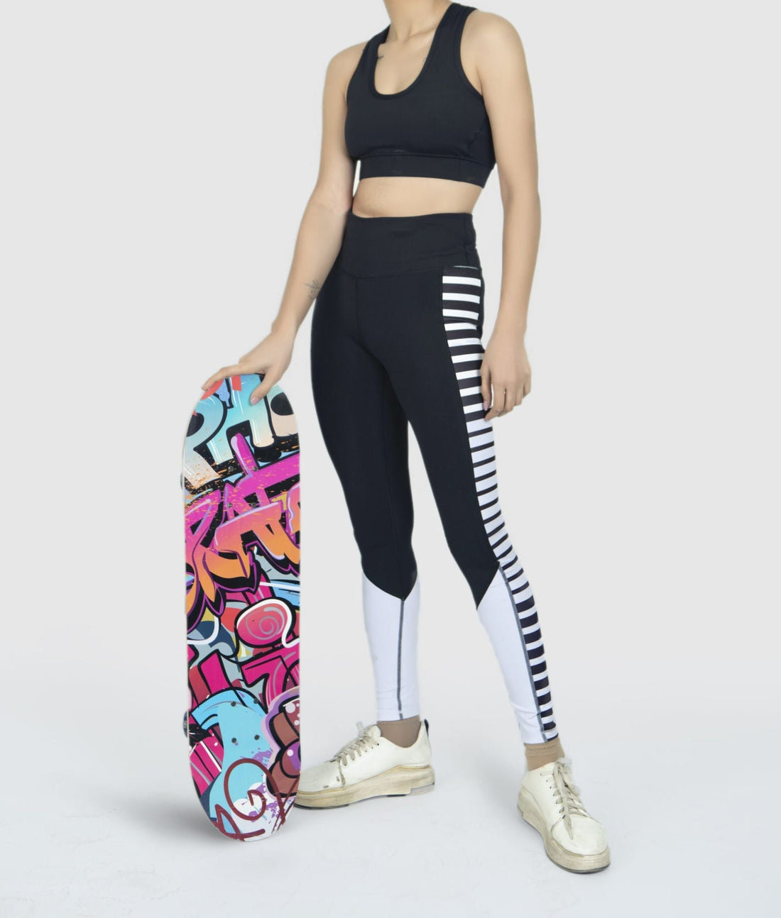 Stripe Panel Leggings in Sculpt Compression - Alpha Kleid