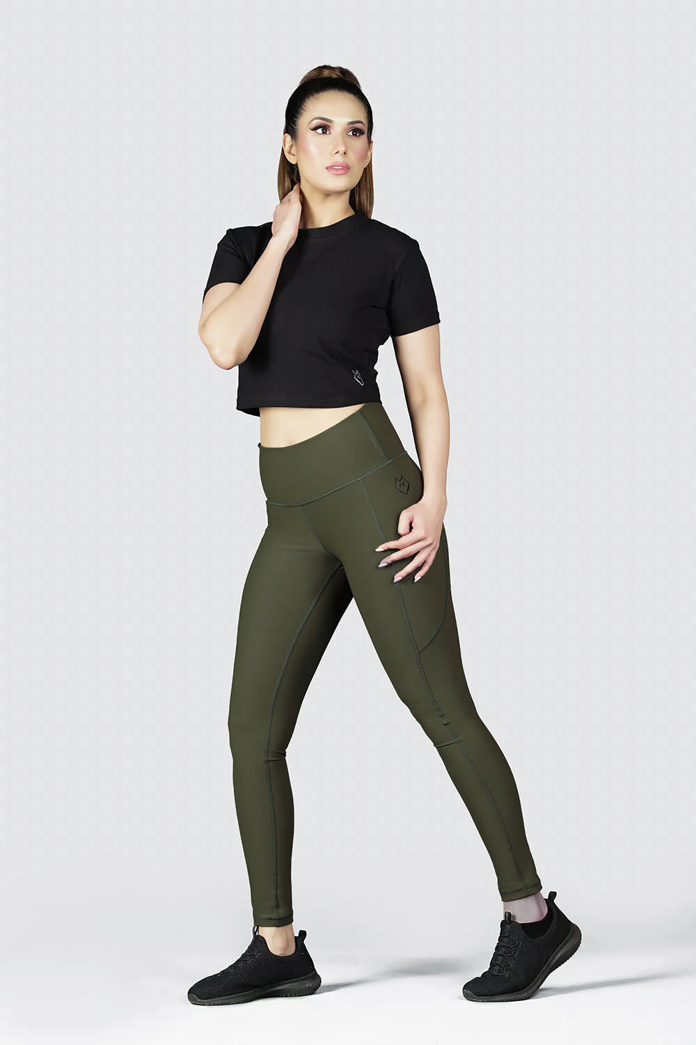 Sculpt Leggings - Brushed - Gym|Yoga|Barre (OLIVE) - Alpha Kleid