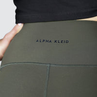 Sculpt Leggings - Brushed - Gym|Yoga|Barre (OLIVE) - Alpha Kleid