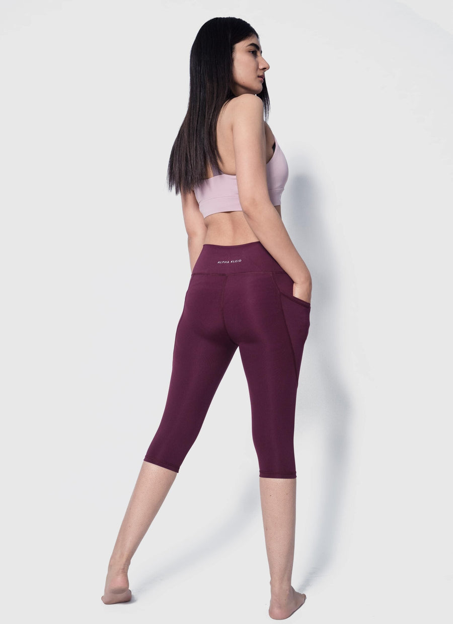 Sculpt Leggings X - Brushed - Pockets - Length 25"(MRN) - Alpha Kleid