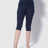 Sculpt Leggings X - Brushed - Pockets - Length 25"(Navy) - Alpha Kleid