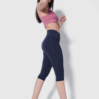 Sculpt Leggings X - Brushed - Pockets - Length 25"(Navy) - Alpha Kleid