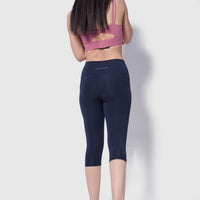 Sculpt Leggings X - Brushed - Pockets - Length 25"(Navy) - Alpha Kleid