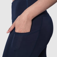 Sculpt Leggings X - Brushed - Pockets - Length 25"(Navy) - Alpha Kleid