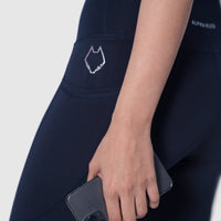 Sculpt Leggings X - Brushed - Pockets - Length 25"(Navy) - Alpha Kleid