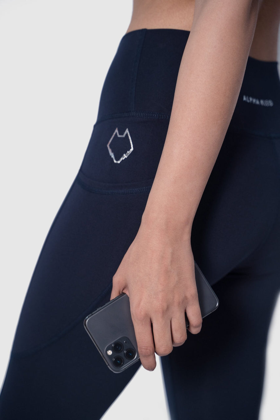 Sculpt Leggings X - Brushed - Pockets - Length 25"(Navy) - Alpha Kleid