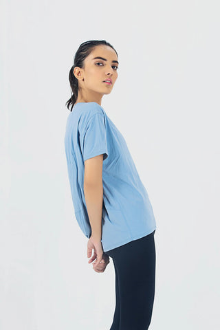 DriFit Training|Yoga Shirt - Super Soft - Relaxed Fit (BLU)