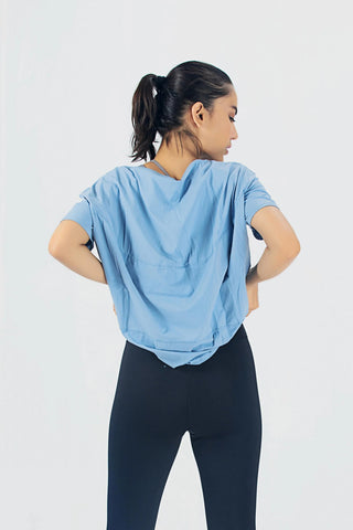 DriFit Training|Yoga Shirt - Super Soft - Relaxed Fit (BLU)