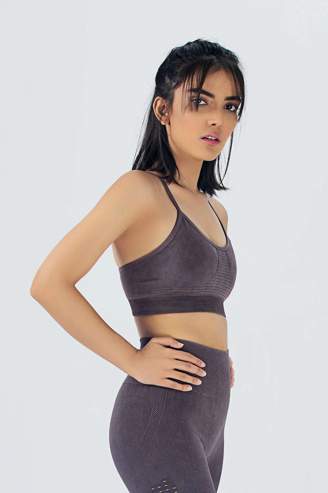 Sports Bra - AK Vintage Acid Washed - Burgundy - GYM|Running|Yoga - Alpha Kleid