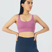 AK PRO Essential Sports Bra, 30A-34E Size, Padded (PNK) - Alpha Kleid