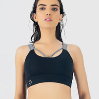 AK PRO Energy Sports Bra, 30A-34E Size, Padded (BLK) - Alpha Kleid