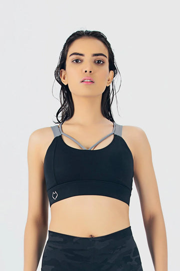 AK PRO Energy Sports Bra, 30A-34E Size, Padded (BLK) - Alpha Kleid