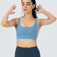 AK PRO Essential Sports Bra, 30A-34E Size, Padded (BLU) - Alpha Kleid