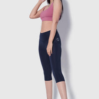 Sculpt Leggings X - Brushed - Pockets - Length 25"(Navy) - Alpha Kleid