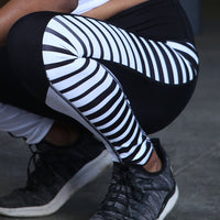 Stripe Panel Leggings in Sculpt Compression - Alpha Kleid