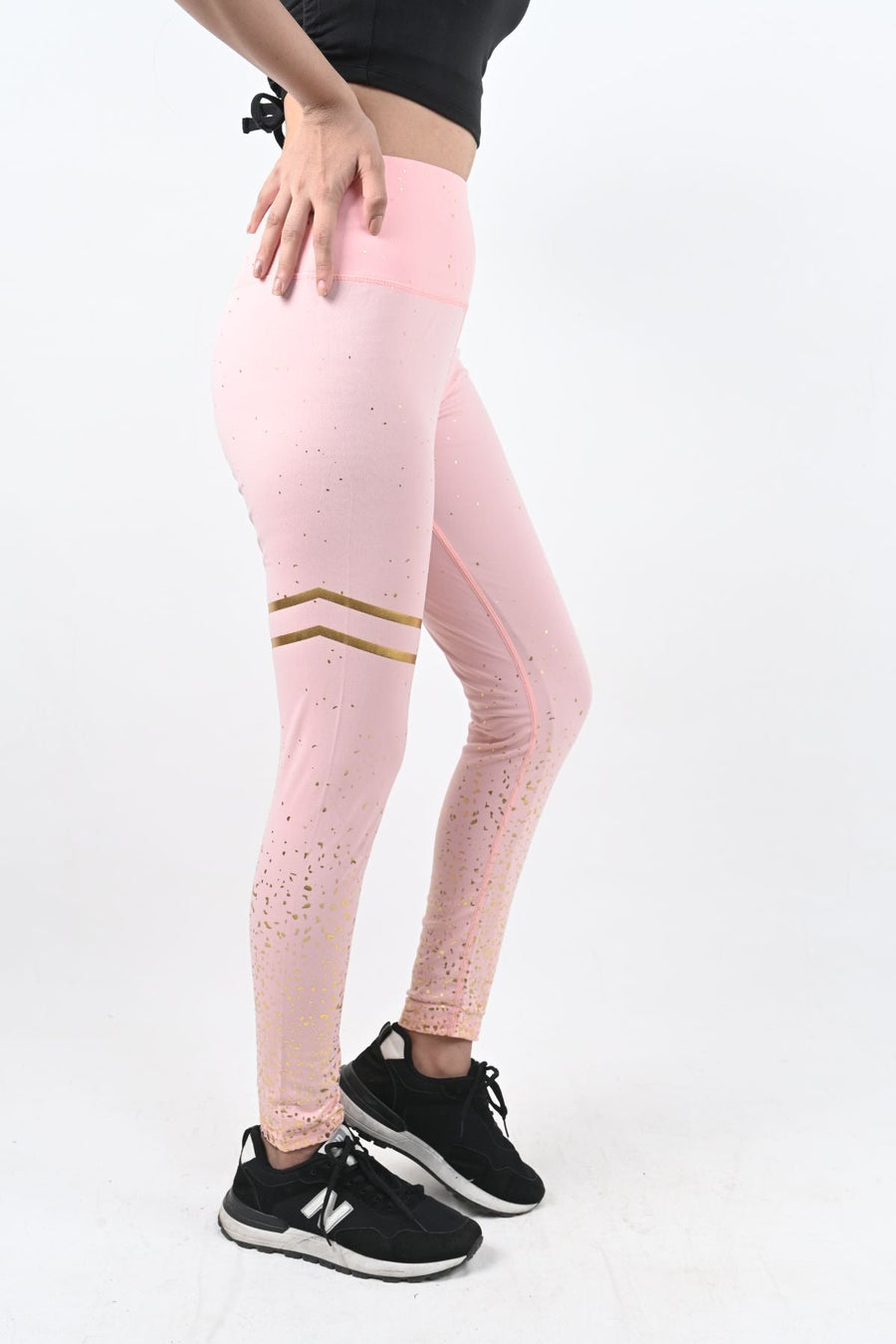 Brushed Pink Sculpt Leggings – Full-length I High waisted I Ribbed waistband - Alpha Kleid