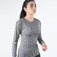 Active, Round-neck, Full Sleeves, Back-stitch T-shirt - Alpha Kleid