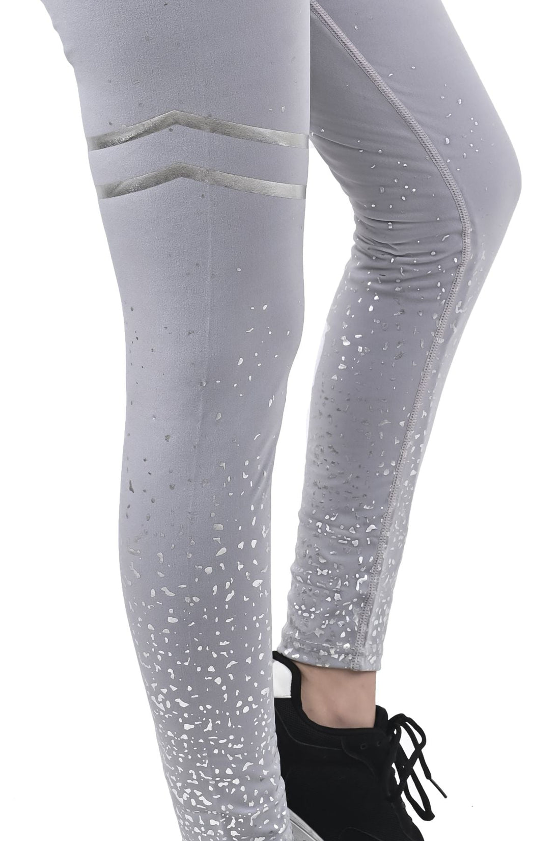 Brushed Grey Sculpt Leggings – Full-length I High waisted I Ribbed waistband - Alpha Kleid